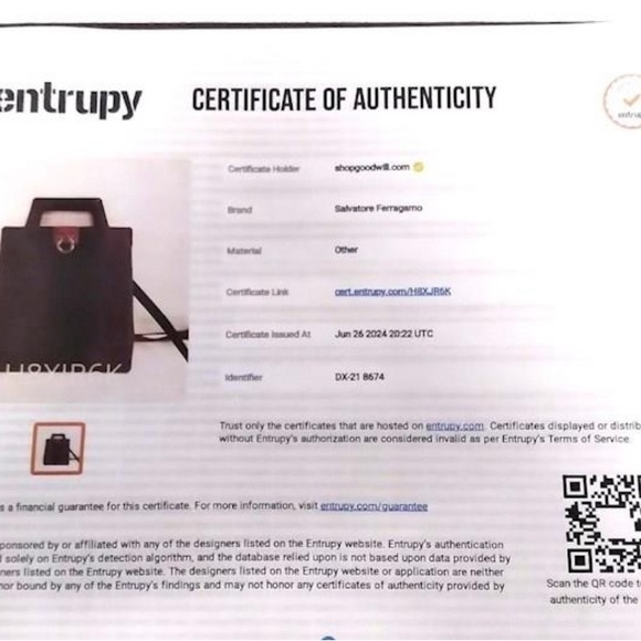 SALVATORE FERRAGAMO Gancini Gradation Handbag Rucksack 2WAY - Picture 2 of 16